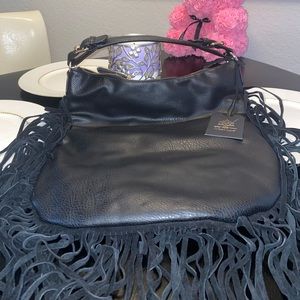 Black Fringe Bag
